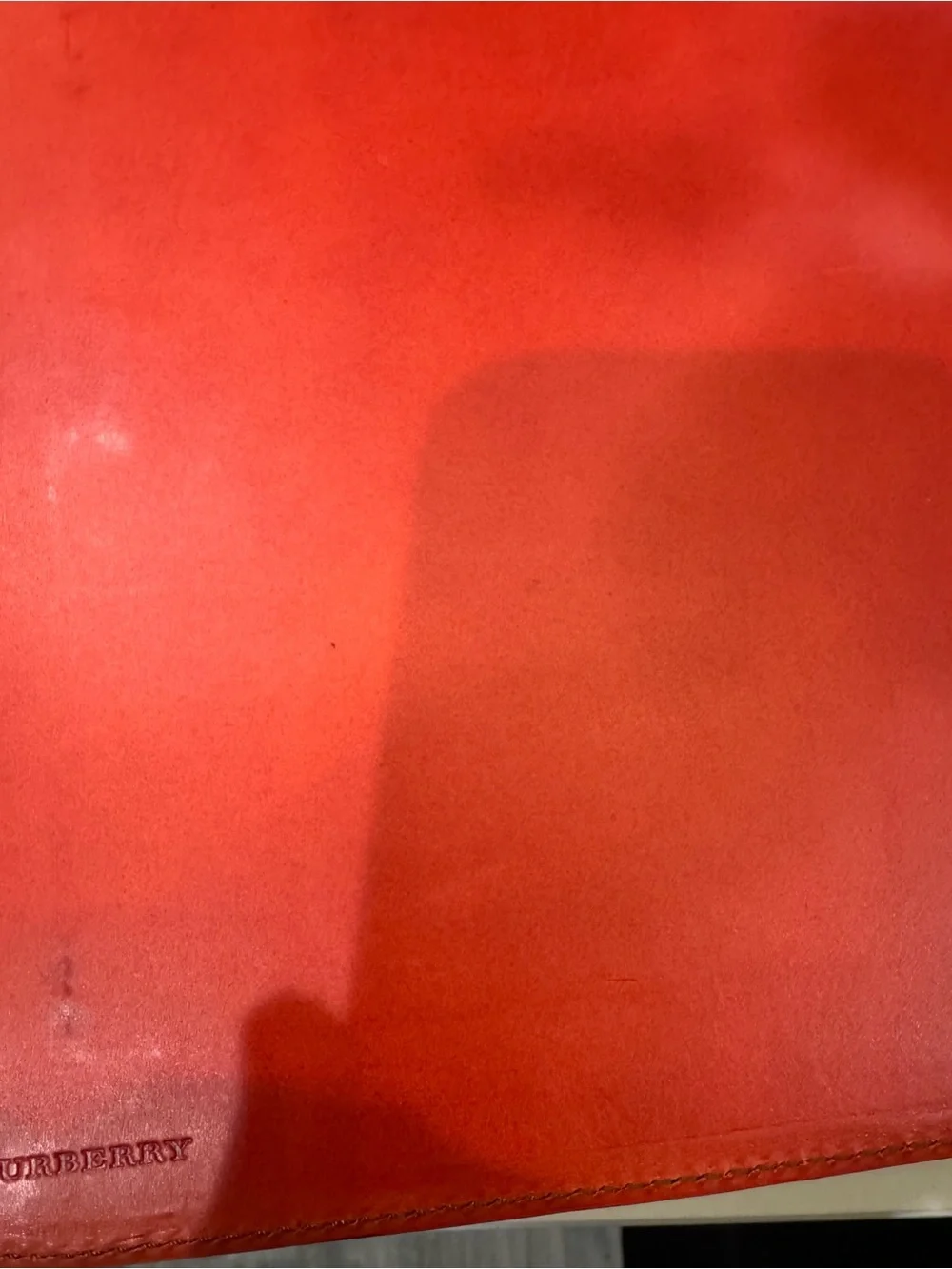 Burberry Red Leather Tablet Cover